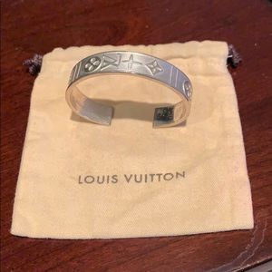 Rare vintage sterling silver Louis Vuitton cuff